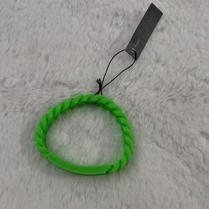 Marc by Marc Jacobs Neon Green Braided Silicone Bracelet